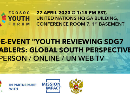 BRICS Youth to Hold its SDG7 Side-Event at UN ECOSOC Youth Forum